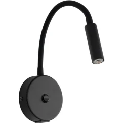 Kinkiet LAGOS czarny 1xG9 z wyłącznikiem i USB