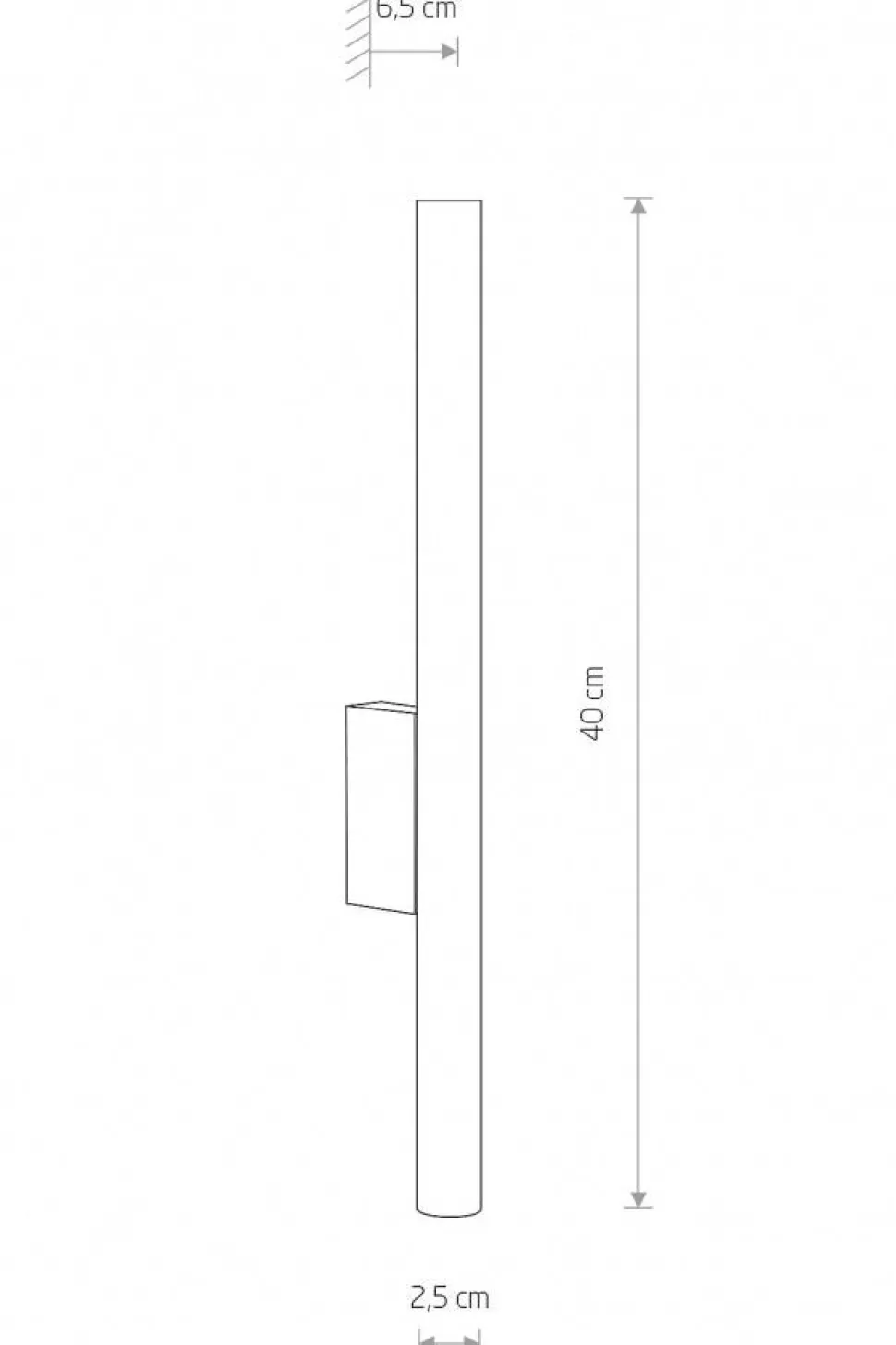 Kinkiet LASER 40cm biały 2xG9
