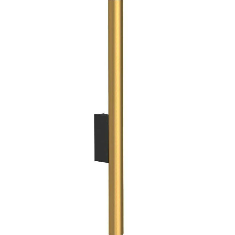 Kinkiet LASER 40cm czarny/złoty 2xG9