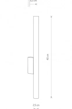 Kinkiet LASER 40cm czarny/złoty 2xG9