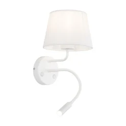 Kinkiet MAJA biały 1xG9 1xE27 z lampką do czytania