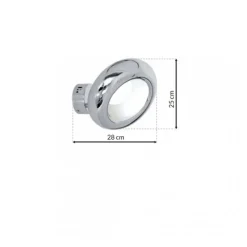 Kinkiet MERCURIO Srebrny 12W LED