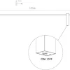 Kinkiet MOTIVE Czarny 16W LED 3000K 120cm