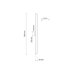 Kinkiet NAVI LONG Brązowy LED 24W 100cm
