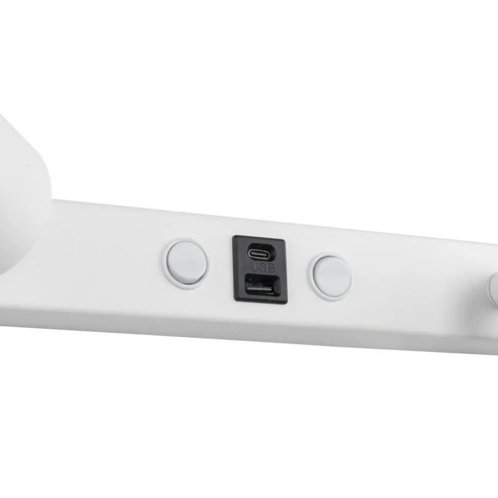 Kinkiet NEX biały 2xGU10 z portem USB