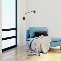 Kinkiet NEX long czarny 1xGU10 z wyłącznikiem