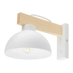 Kinkiet OSLO Biały Metalowy Klosz 1xE27