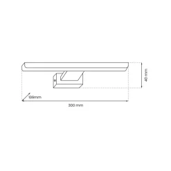 Kinkiet PINTO Złoty 7W LED 30cm
