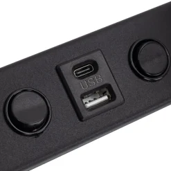 Kinkiet Regulowany VOX Czarny Biały Klosz 1xGU10 1xG9 2xUSB