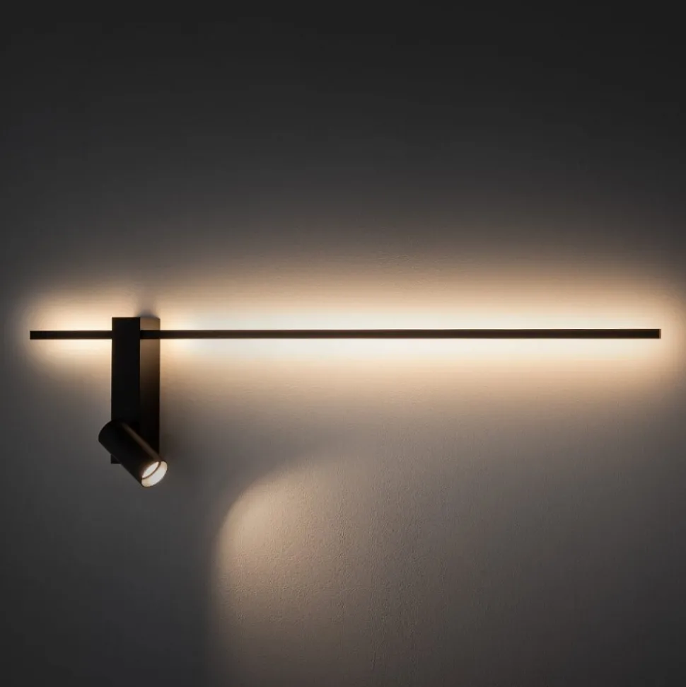 Kinkiet regulowany z włącznikiem EASY LED LEFT czarny 1xGU10