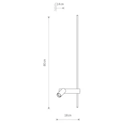 Kinkiet regulowany z włącznikiem EASY LED RIGHT biały 1xGU10