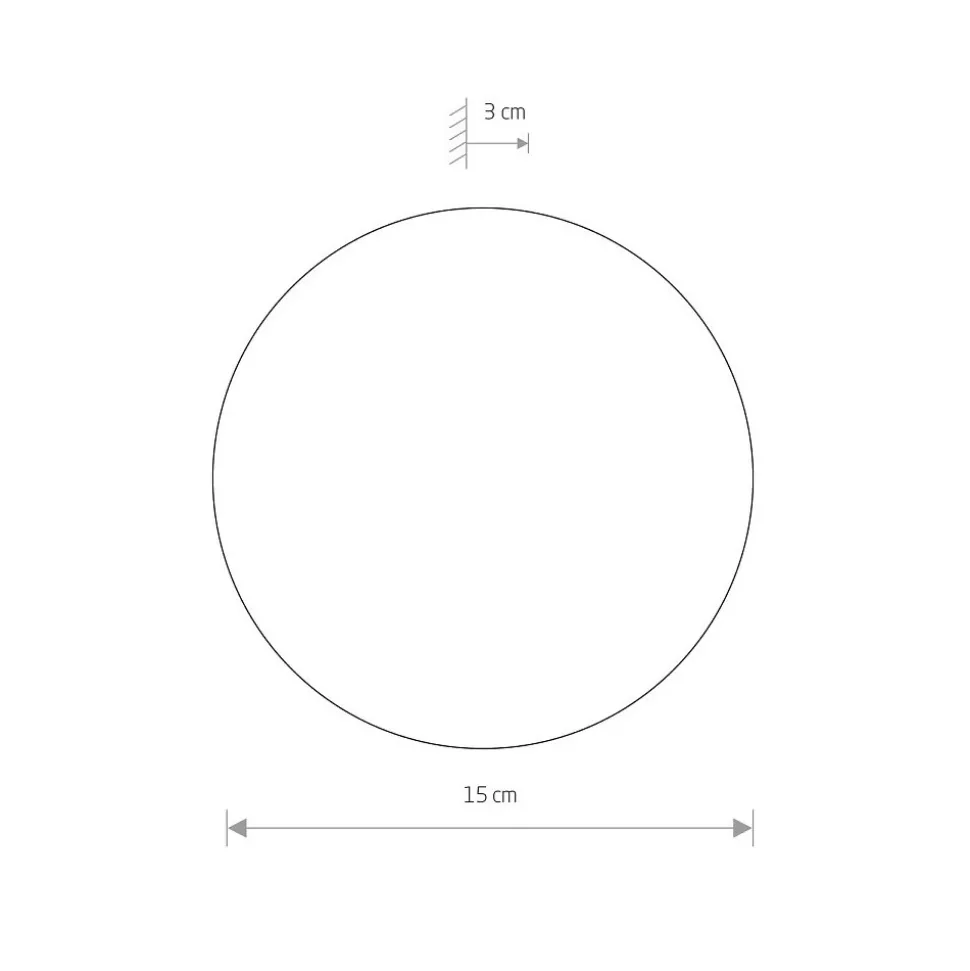 Kinkiet RING Czarny 7W LED 3000K IP20 15cm