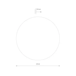Kinkiet RING MIRROR Czarny 7W LED 3000K IP20 19cm
