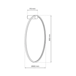 Kinkiet SATURNO Złoty 46W LED 80cm