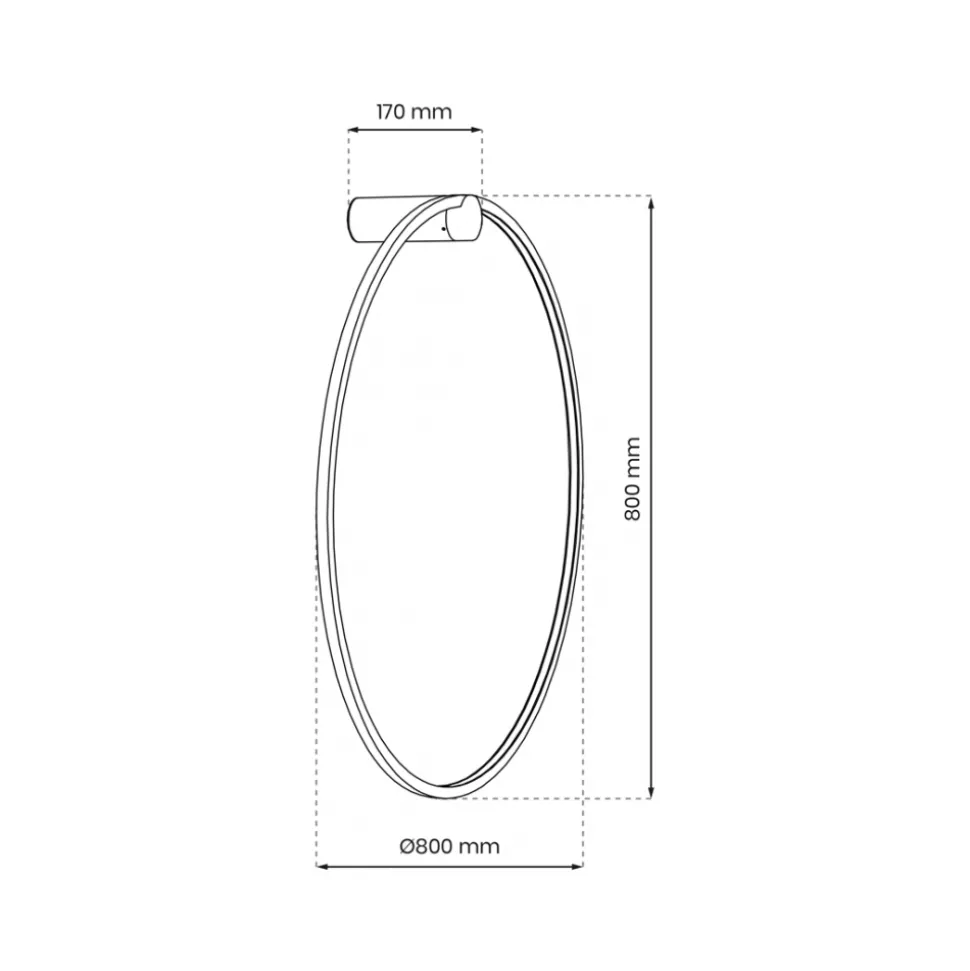 Kinkiet SATURNO Złoty 46W LED 80cm