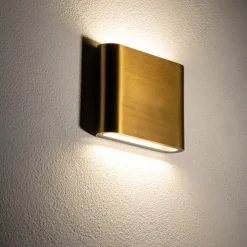 Kinkiet SEMI LED S mosiądz 2x3W IP54 3000K