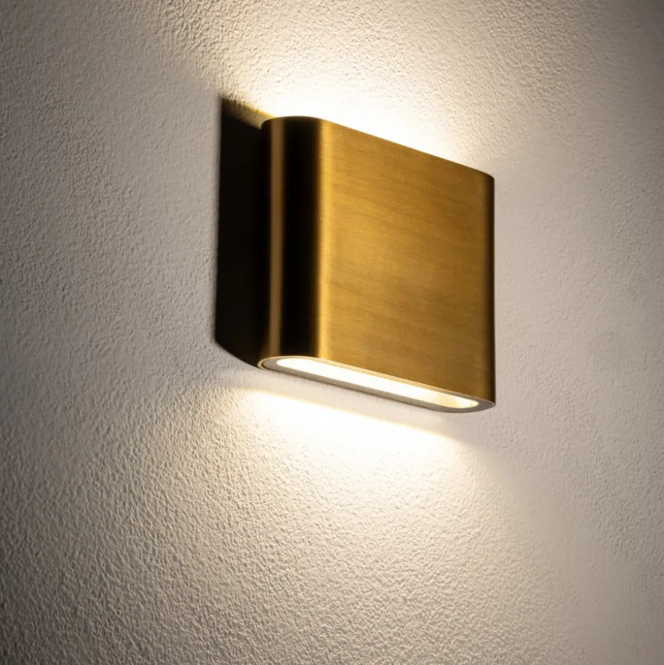 Kinkiet SEMI LED S mosiądz 2x3W IP54 3000K