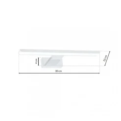 Kinkiet SHINE Biały 7W LED IP44 30cm