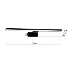 Kinkiet SHINE BLACK 80cm 15W LED