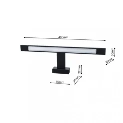 Kinkiet SHINE BLACK 40cm 7W LED