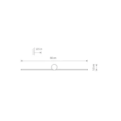 Kinkiet SPIN Czarny 11W LED 3000K 80cm