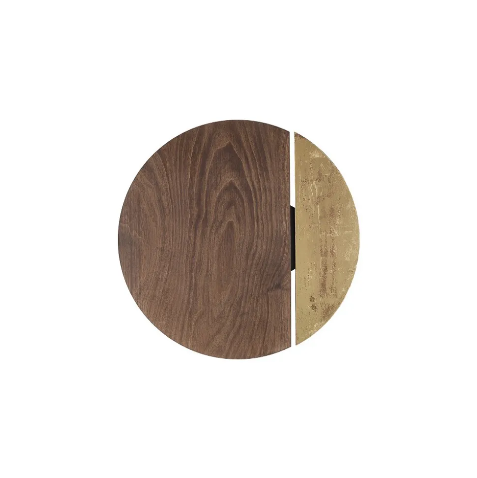 Kinkiet SUN Led czarny/ciemne drewno