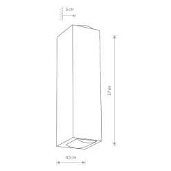 Kinkiet Zewnętrzny LENS Czarny 2W LED 3000K IP54
