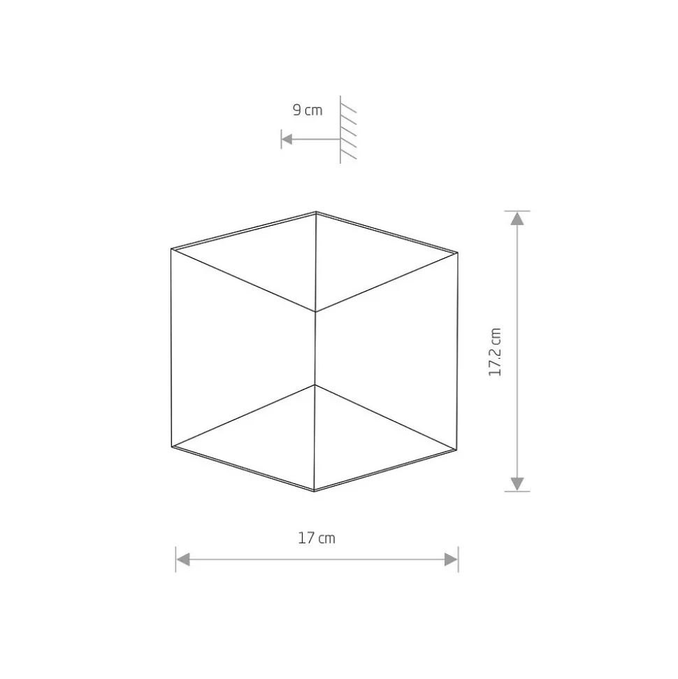 Kinkiet Zewnętrzny TRIANGLES Czarny Złoty 5W LED 3000K IP54