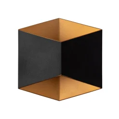 Kinkiet Zewnętrzny TRIANGLES Czarny Złoty 5W LED 3000K IP54