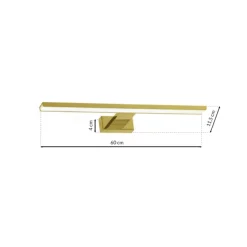 Kinkiet złoty nad lustro Shine 60 cm