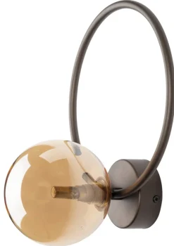 Kinkiet ANABELLE Brązowy Szklany Klosz 1xG9 * TK Lighting Discount