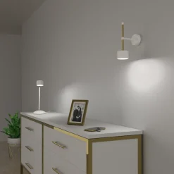 Kinkiet ARENA Biały Złoty 1xGX53 * Eko-light Discount
