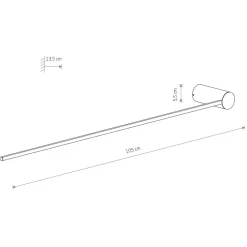 Kinkiet ARM Czarny 14W LED 4000K 105cm * Nowodvorski Hot