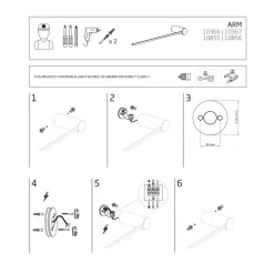 Kinkiet ARM Czarny 14W LED 4000K 105cm * Nowodvorski Hot