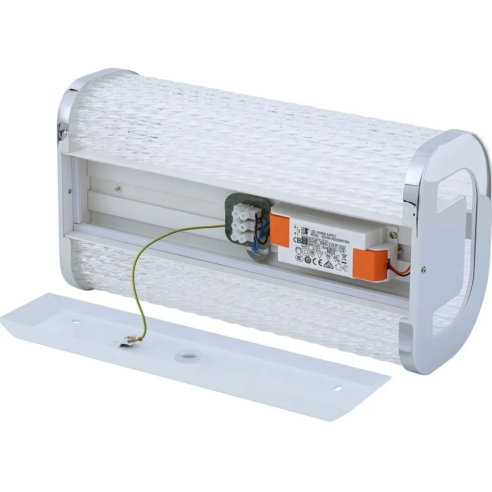 Kinkiet Łazienkowy PALMAS Srebrny 15W LED 4000K IP44 * Nowodvorski Online