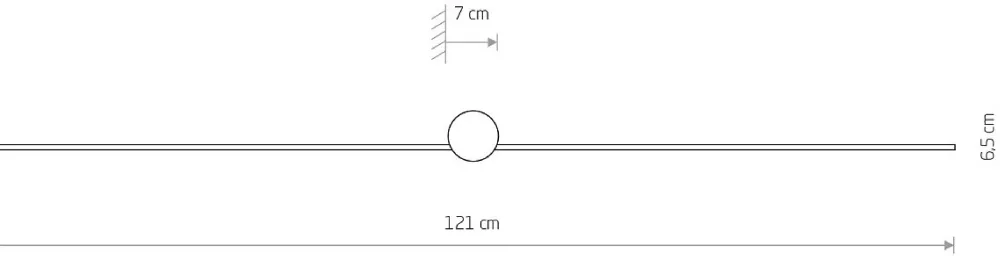 Kinkiet Łazienkowy PIN Czarny 15W LED 4000K IP44 121cm * Nowodvorski Clearance