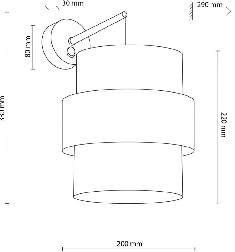 Kinkiet CALISTO Biały Abażur 1xE27 * TK Lighting Sale