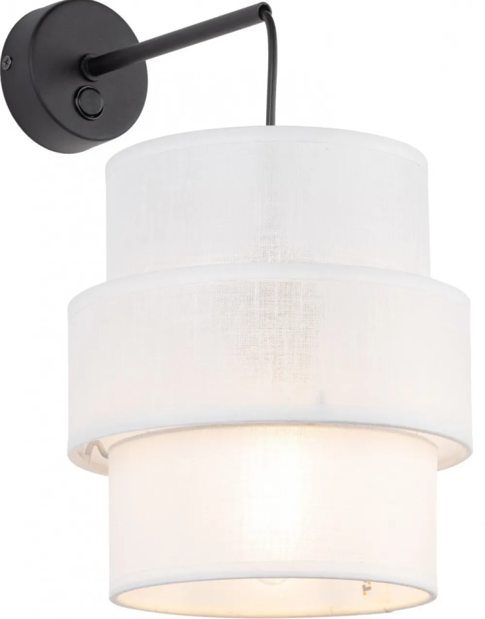 Kinkiet CALISTO Biały Abażur 1xE27 * TK Lighting Sale