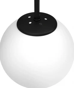 Kinkiet CAMBRIDGE Czarny Biały Szklany Klosz 1xE14 * Luminex