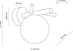 Kinkiet ścienny SHERON Brązowy Biały Szklany Klosz 1xG9 * TK Lighting Best