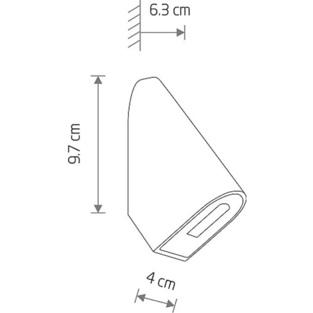 Kinkiet CLINE LED czarny 3W IP54 3000K * Nowodvorski Best