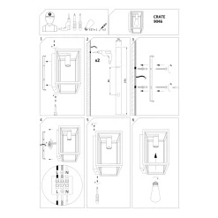 Kinkiet CRATE Czarny 1xE27 * Nowodvorski