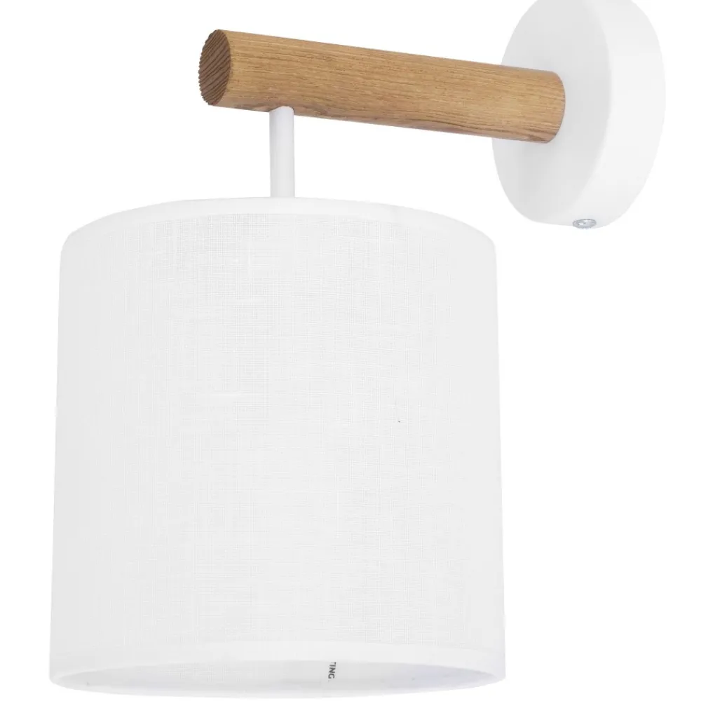 Kinkiet DEVA Brązowy Biały Abażur 1xE27 * TK Lighting Hot