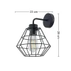 Kinkiet DIAMOND Czarny Metalowy Klosz 1xE27 * TK Lighting Clearance