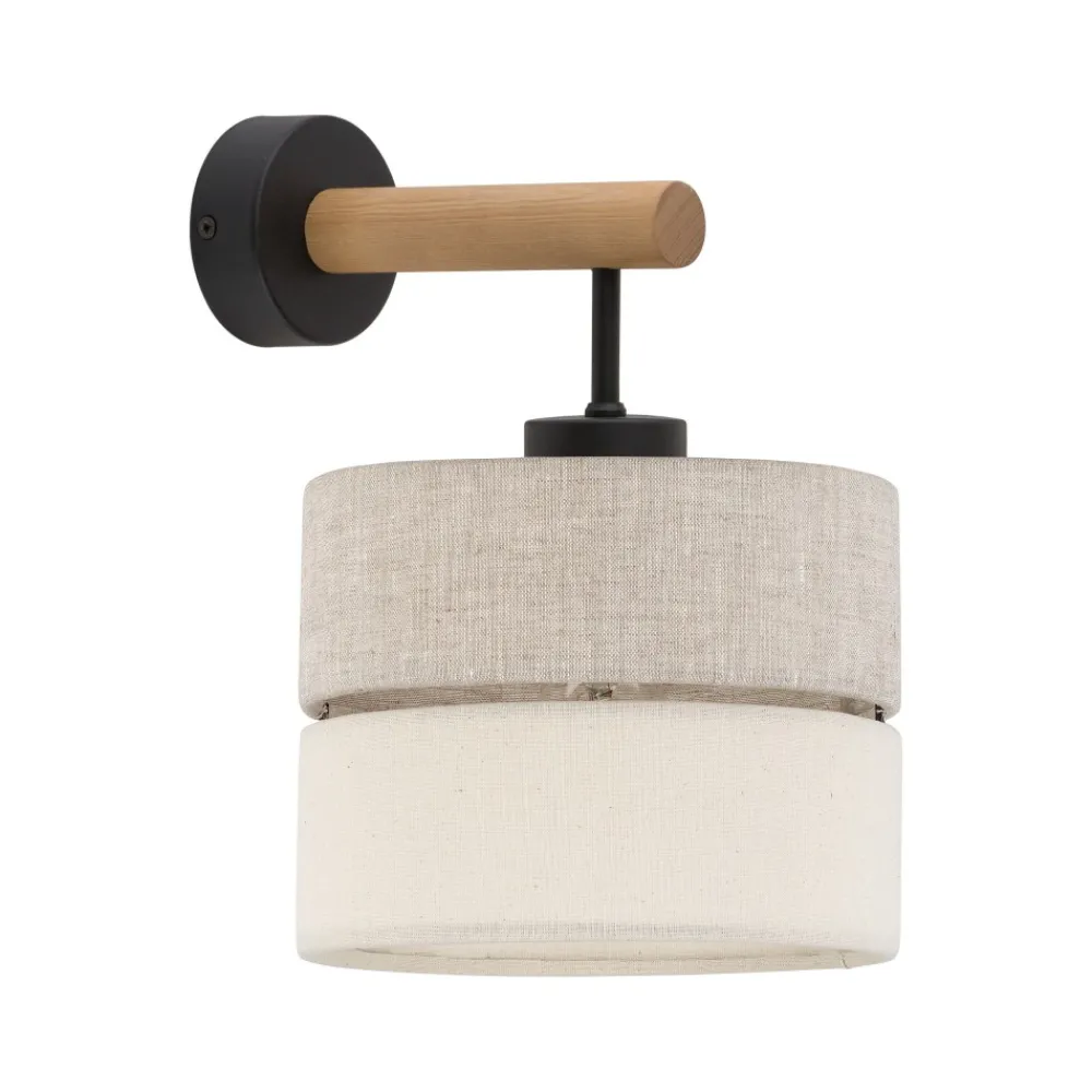 Kinkiet ECO Beżowy Szary Abażur 1xE27 * TK Lighting Hot