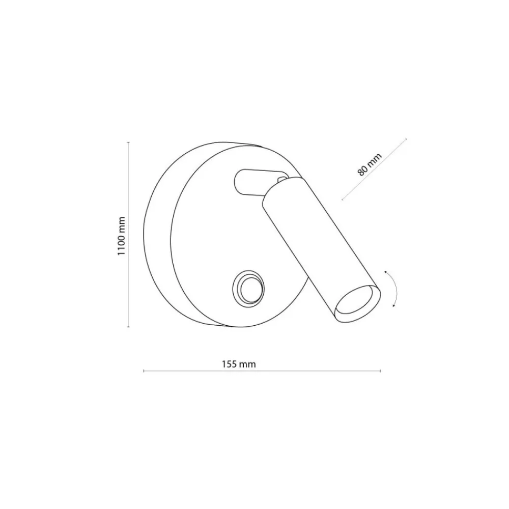 Kinkiet ENZO czarny 1xG9 z wyłącznikiem * TK Lighting Discount