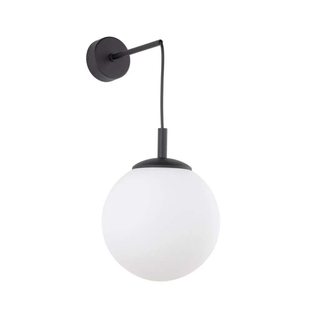 Kinkiet ESME Biały Szklany Klosz 1xE27 * TK Lighting