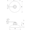 Kinkiet FELIX Biały Złoty Metalowy Klosz 1xE27 * Eko-light Outlet