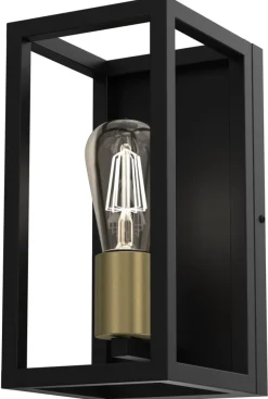 Kinkiet FRAME Czarny Złoty 1xE27 * Luminex Hot