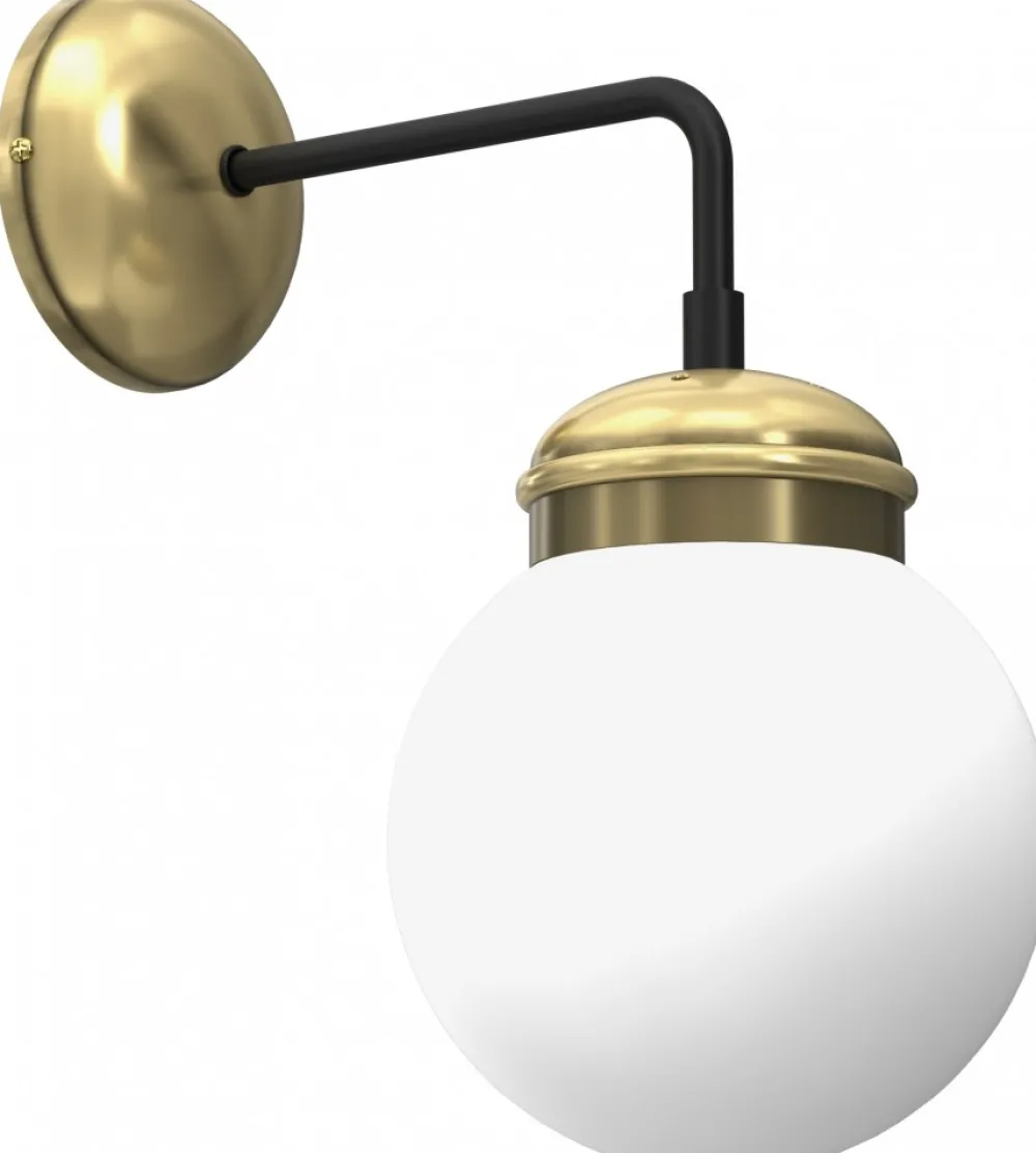 Kinkiet HYDRO Złoty Biały Szklany Klosz 1xE14 * Luminex Sale